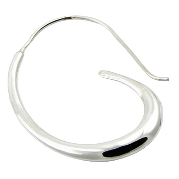 Fashionable 43mm Twirls Hoop Earrings Sterling Silver by BeYindi 2