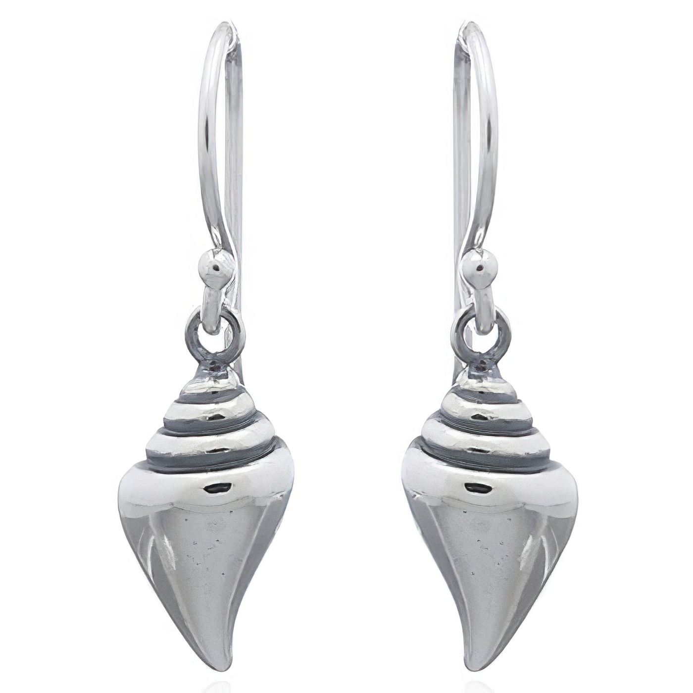Sterling 925 Silver Nutmeg Shell Dangle Earrings by BeYindi 