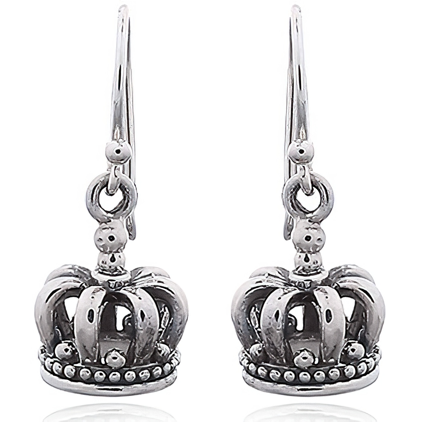 Crown Dangle Earrings in 925 Silver by BeYindi 