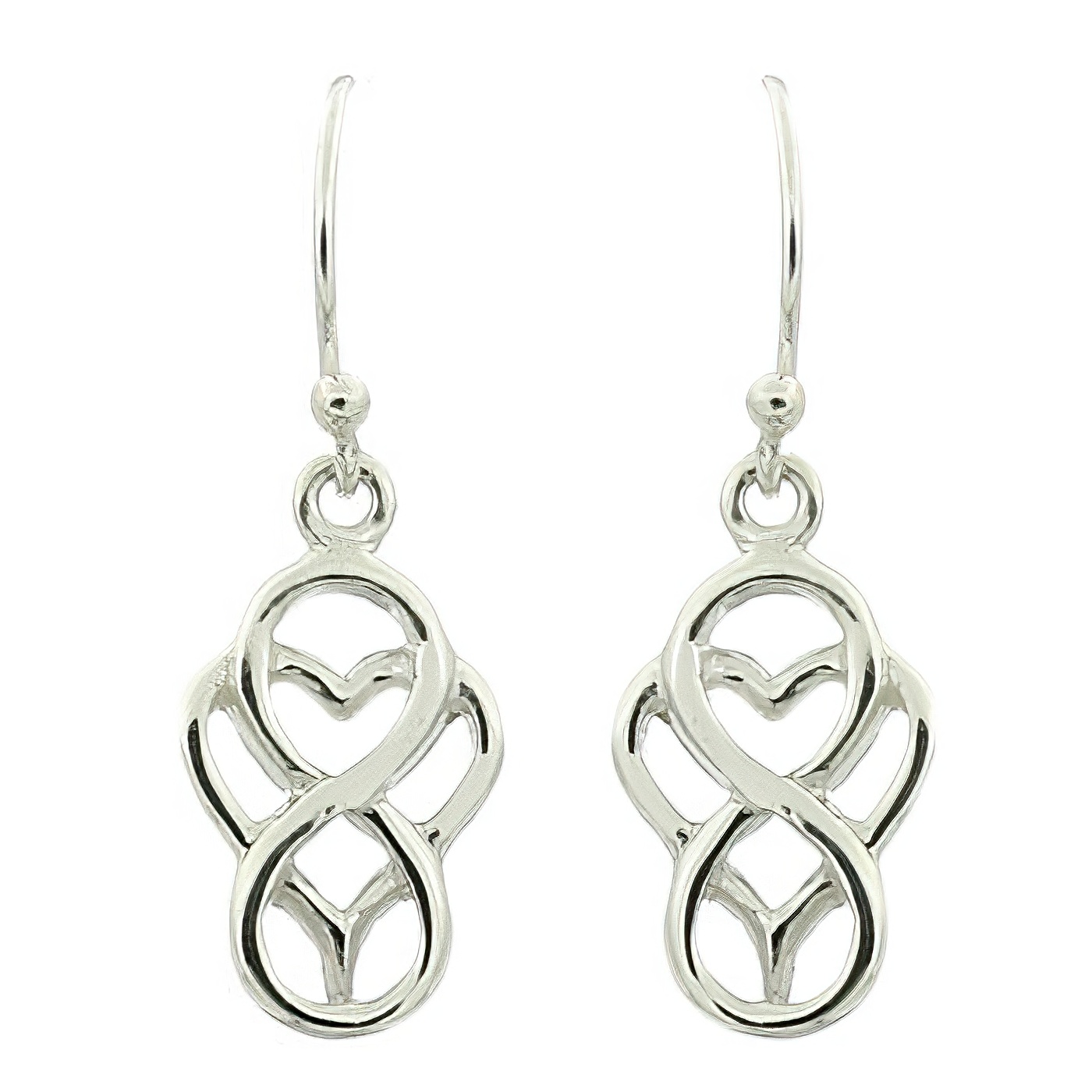 Everlasting Love Sterling Silver Dangle Earrings by BeYindi 