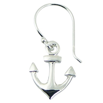 Small 925 Sterling Silver Anchor Dangle Earrings by BeYindi 2
