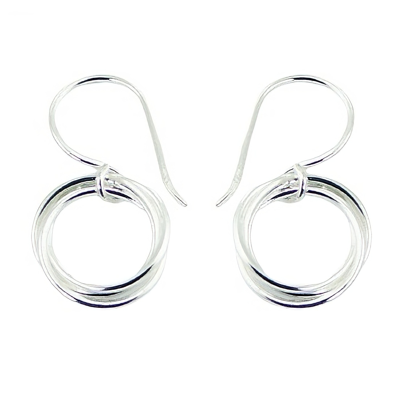 Intertwined Wirework Dangle Earrings in Sterling Silver by BeYindi 