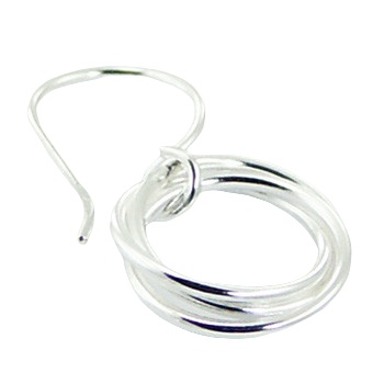 Intertwined Wirework Dangle Earrings in Sterling Silver by BeYindi 2