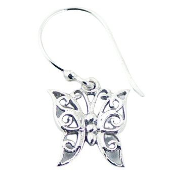 Ajoure Sterling Silver Butterfly Dangle Earrings by BeYindi 3
