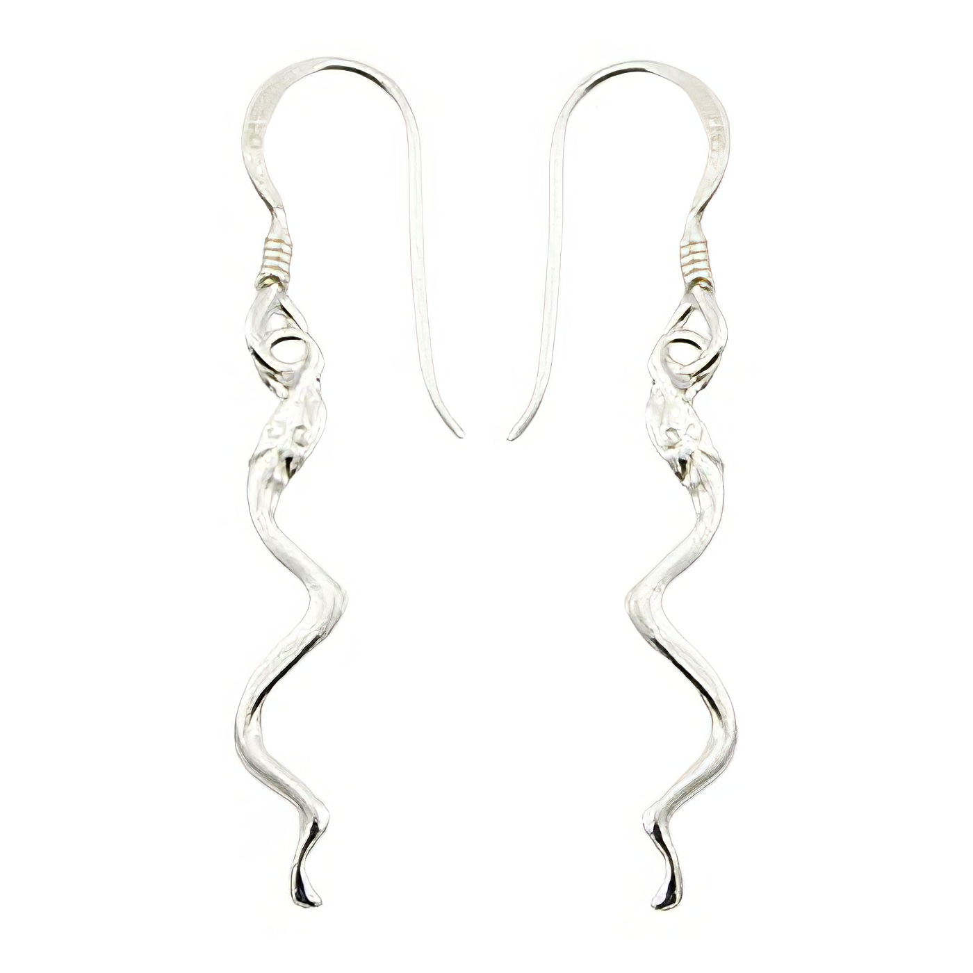 Moving Up Sterling Silver Snake Dangle Earrings by BeYindi 