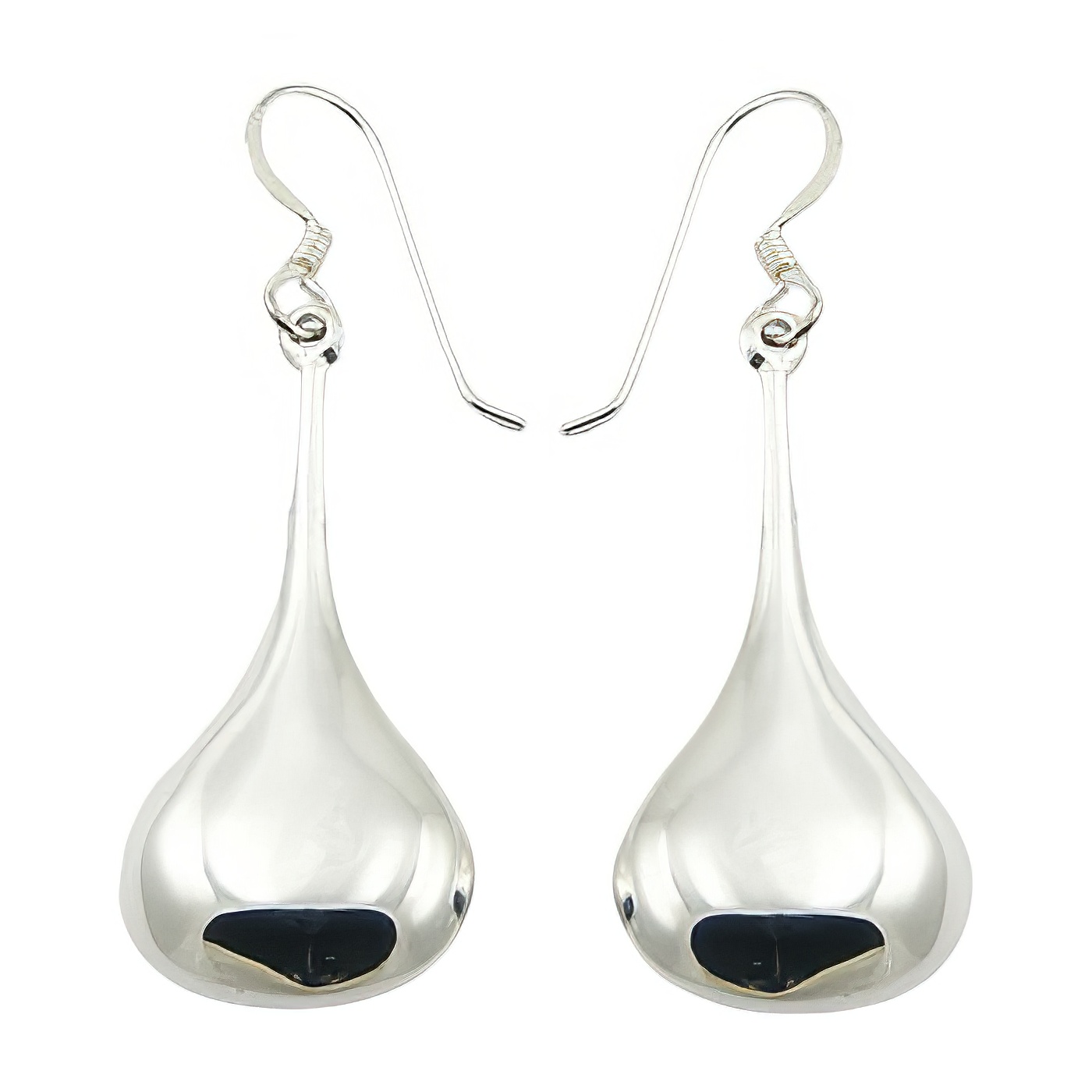 Classy Droplets Earrings Sterling Silver Danglers by BeYindi 