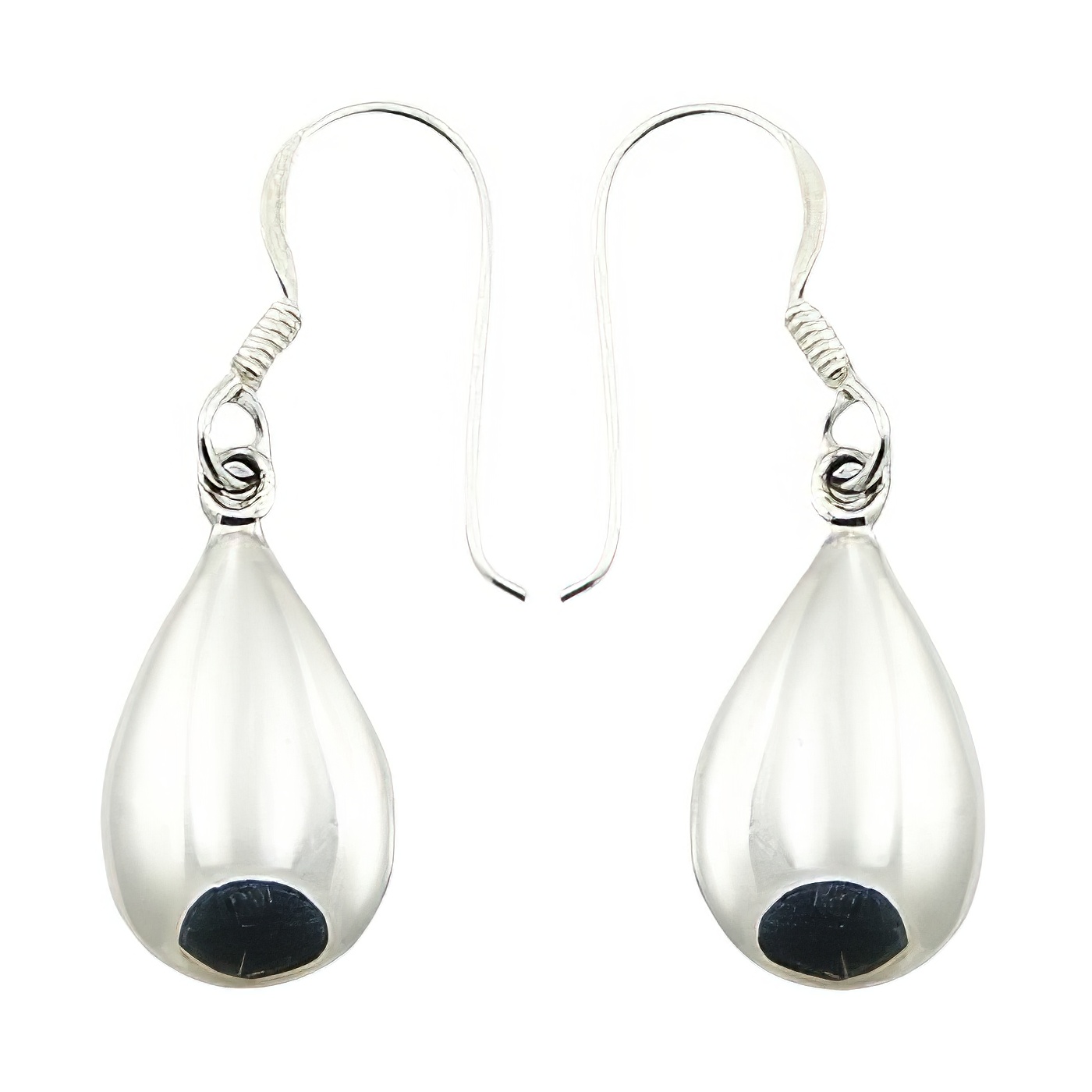 Solid Convexed Sterling Silver Drop Dangle Earrings by BeYindi 