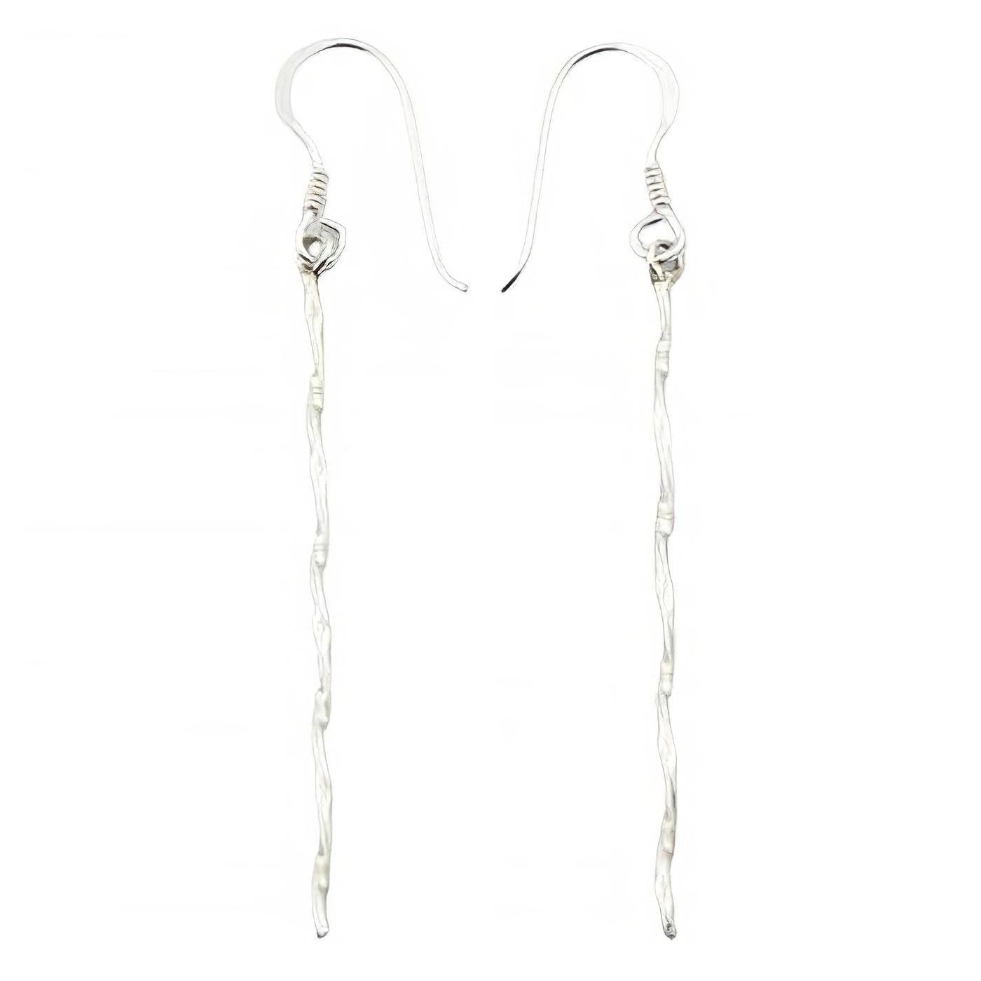 Twisted 925 Silver Wire On Hooks Dangle Earrings by BeYindi 