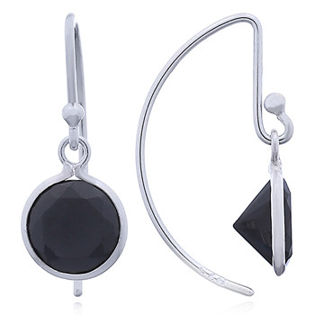 Zirconia Sterling Silver Dangle Earrings Arched Hooks by BeYindi 3