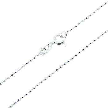 20 Inches Faceted Bead Sterling Silver 925 Necklace Chain by BeYindi 