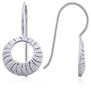 Minimalist Open Circle Drop Earrings by BeYindi 