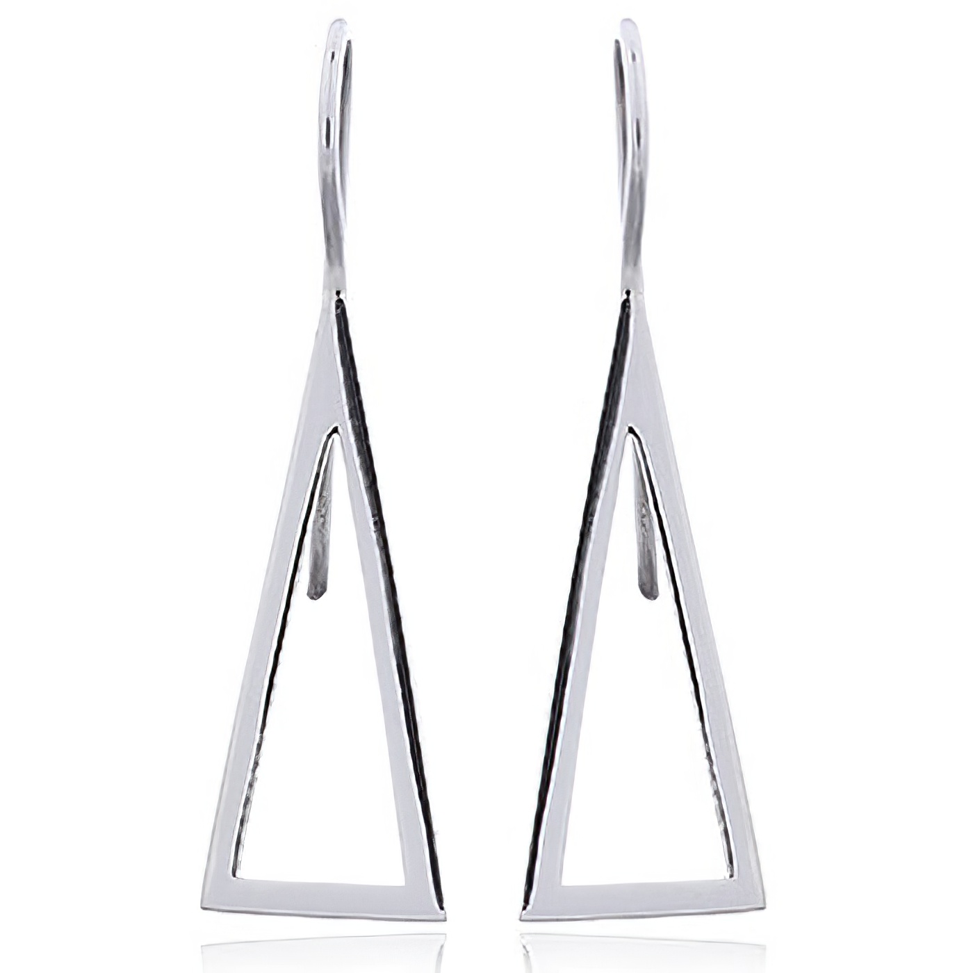 Cool Open Triangular Drop Earrings 925 Silver by BeYindi 