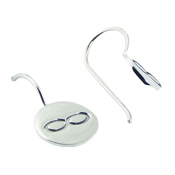 Polished Sterling Silver Discs Infinity Drop Earrings by BeYindi 2