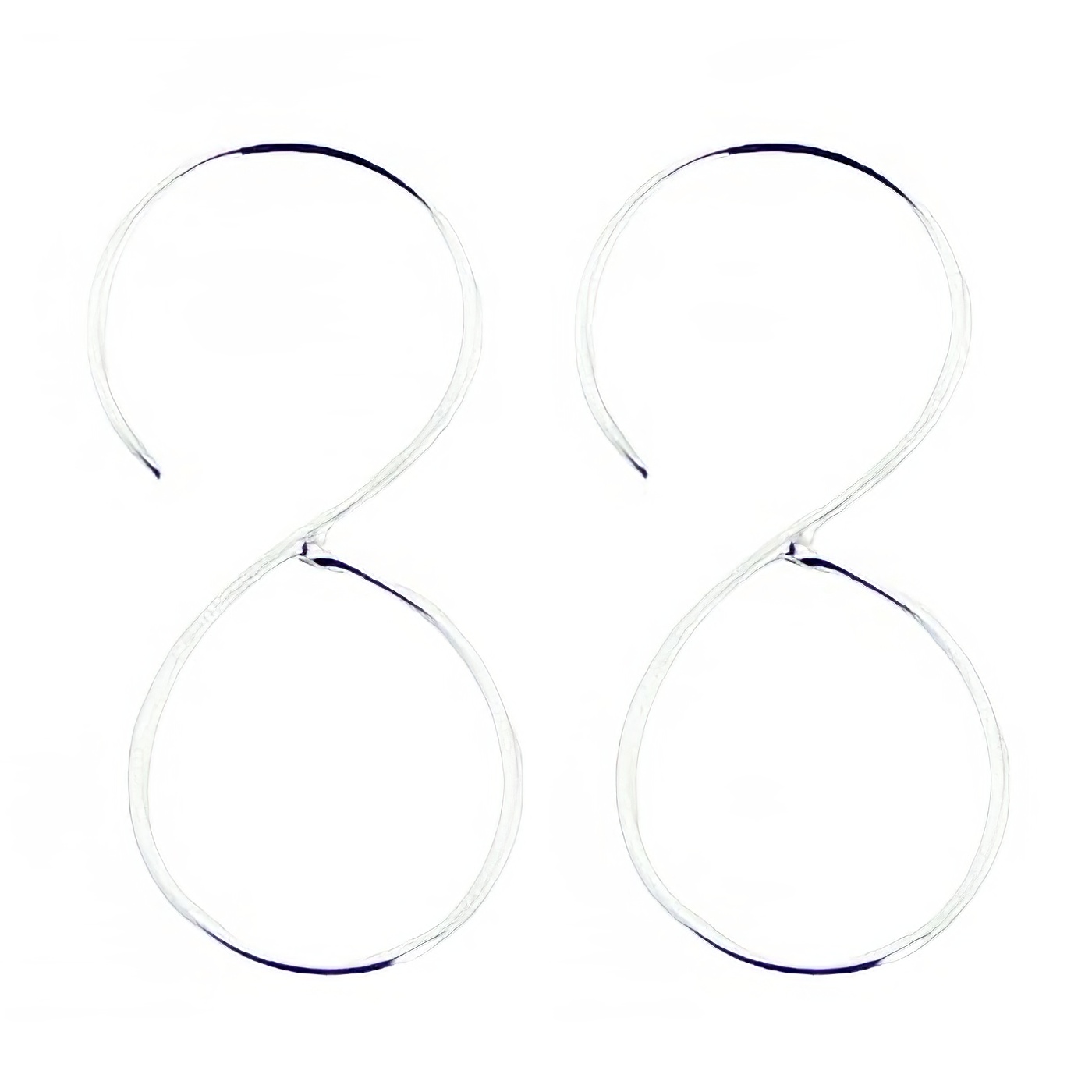 Sterling Silver Wirework Open Infinity Drop Earrings by BeYindi 