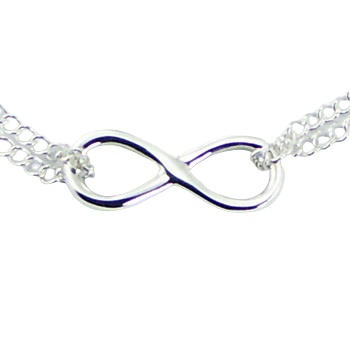 Silver Infinity Bracelet Delicate Silver Chain by BeYindi 2