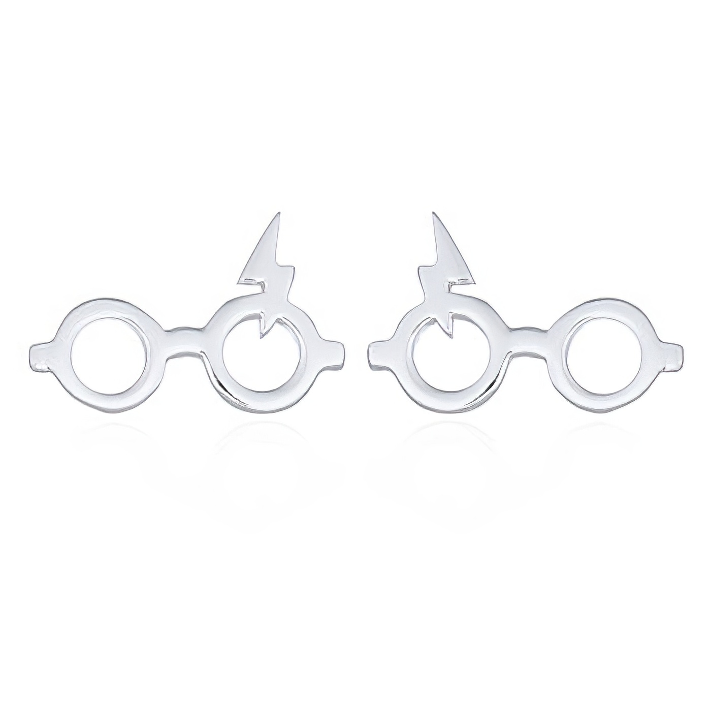 Thunder Glasses 925 Silver Stud Earrings by BeYindi 