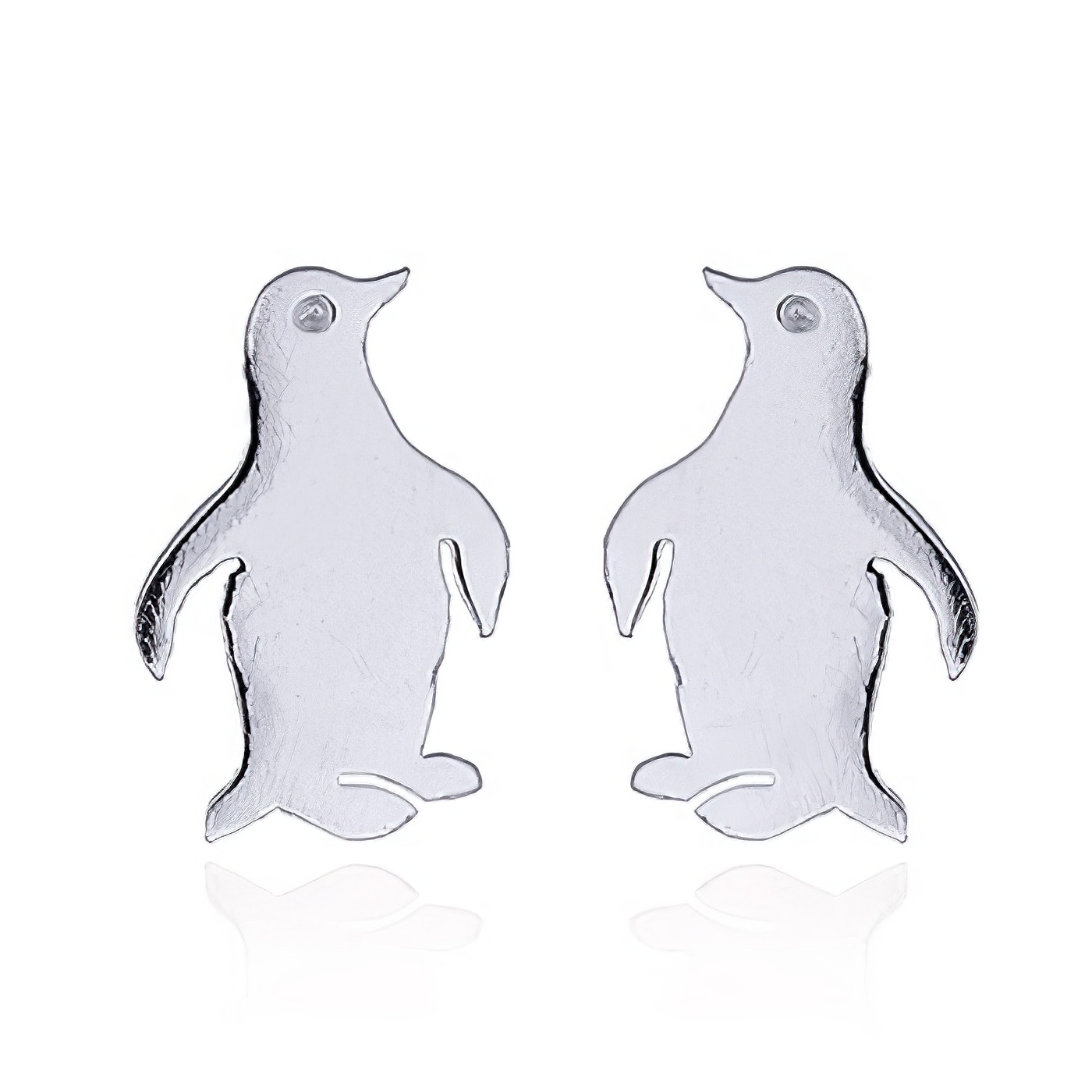 Sterling Silver Penguin Stud Earrings by BeYindi 