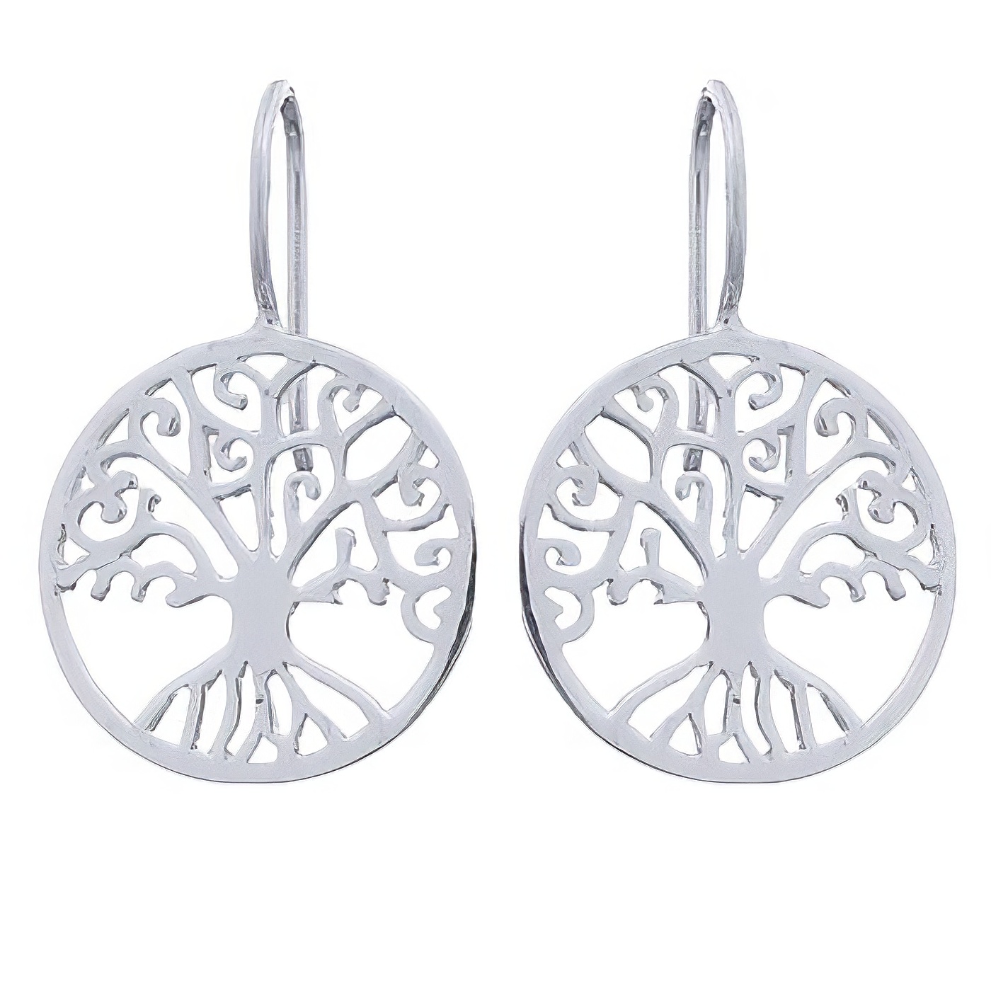 Exquisite detailed tree of life casted 925 sterling silver drop earrings by BeYindi 