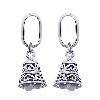 925 Silver Bell Stud Earrings by BeYindi 