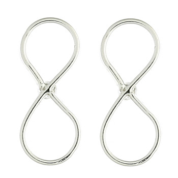 Everyday Wear Sterling Silver Infinity Stud Earrings by BeYindi 