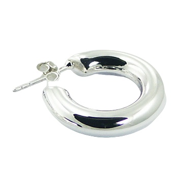 Round Tubular Sterling Silver Stud Earrings by BeYindi 2