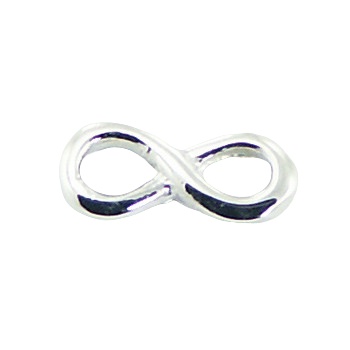 Casted Plain Sterling Silver Infinity Stud Earrings by BeYindi 2