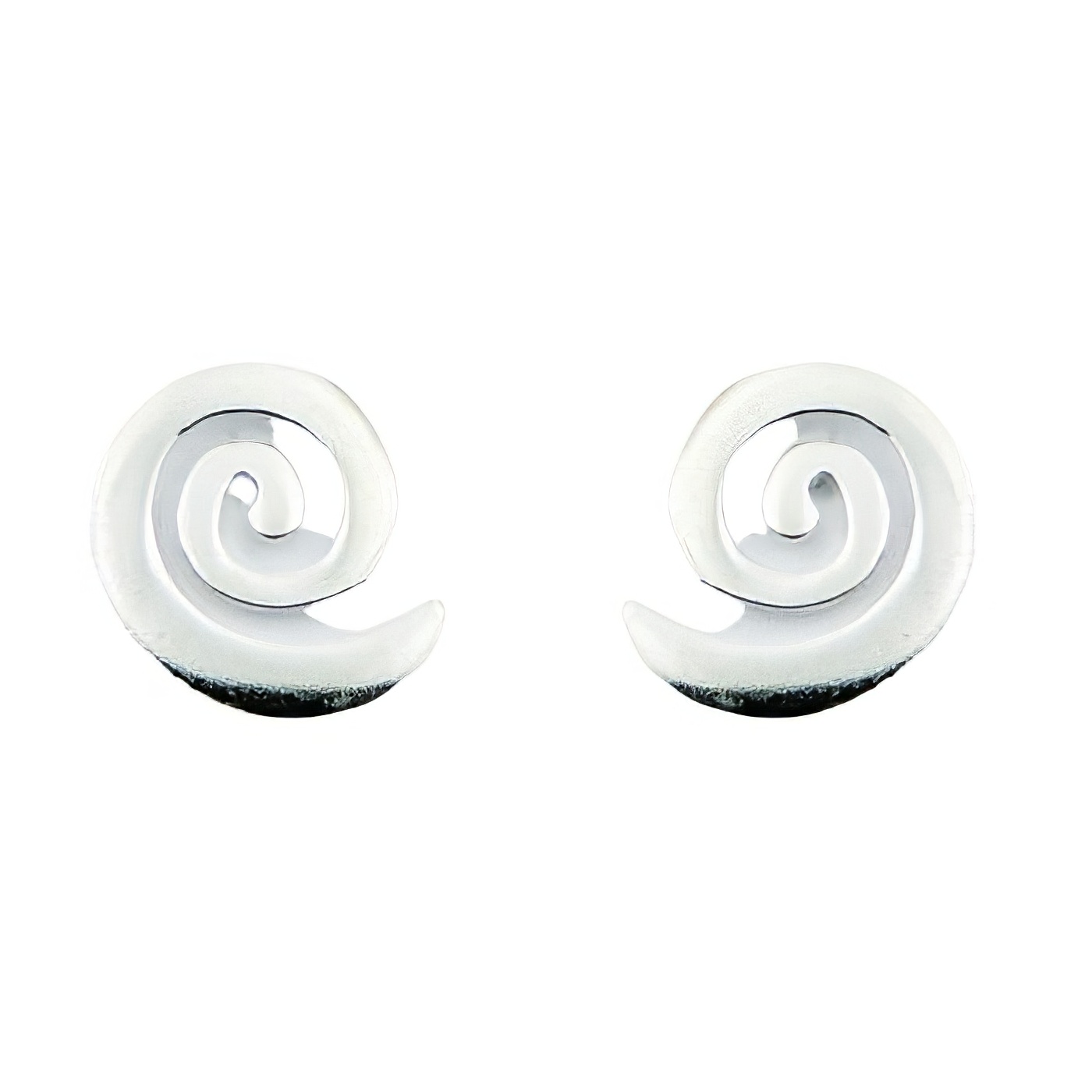 Small Sterling Silver Stud Earrings Adorable Twirls by BeYindi 