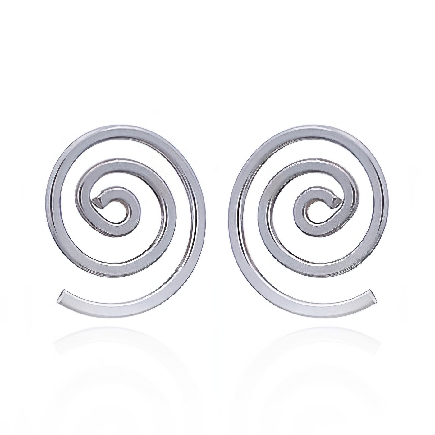 Timeless Stylish Sterling Silver Wirework Spiral Stud Earrings by BeYindi 