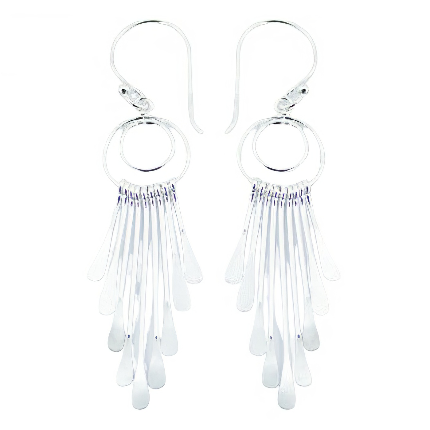 Unmatched Brilliance Plain 925 Silver Chandelier Earrings by BeYindi 