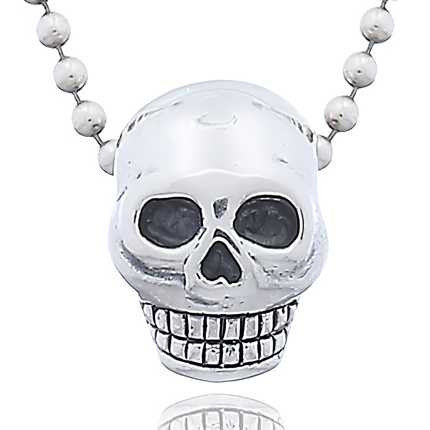 Polished Sterling Silver 925 Punk Skull pendant by BeYindi 