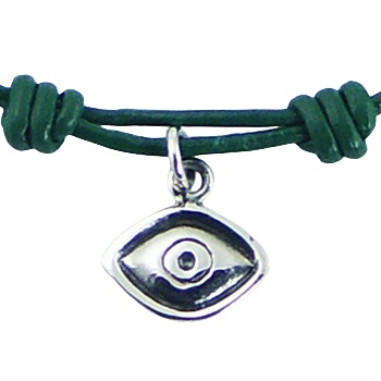 Highly Polished 925 Silver All-Seeing Eye Leather Bracelet by BeYindi 2