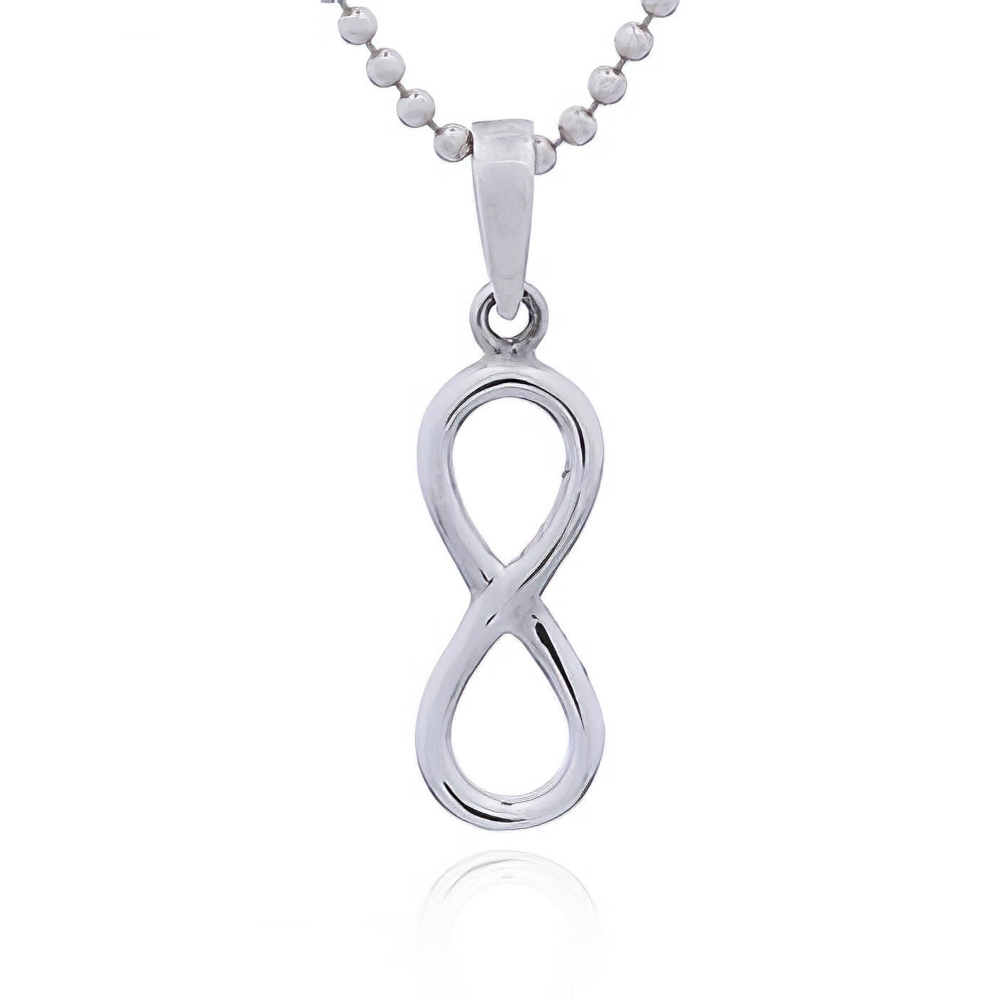 Plain Sterling Silver Symmetrical Infinity Pendant by BeYindi 