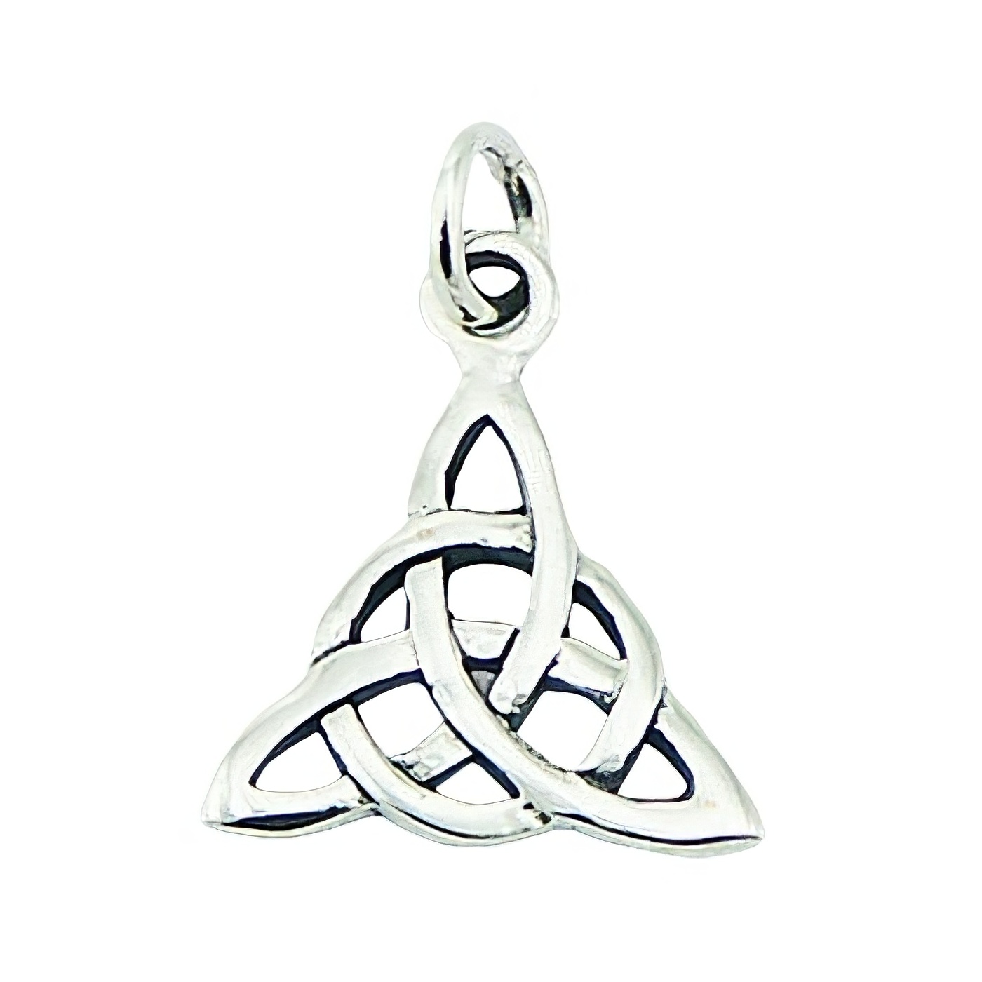 Small Celtic Sterling Silver Pendant Celtic Knot Triangle by BeYindi 