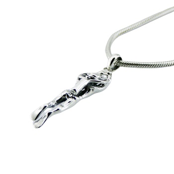 Scuba Diver Sterling Silver Charm Pendant Beautiful Details by BeYindi 