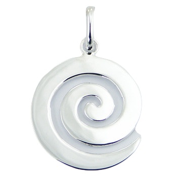 Sterling Silver Tapered Perfectly Round Open Spiral Pendant by BeYindi 