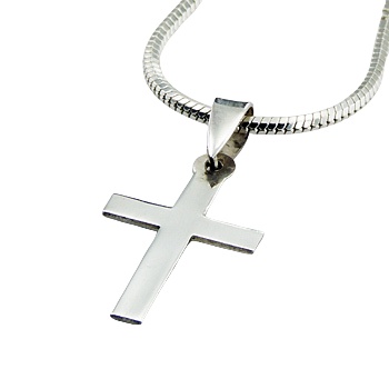 Plain And Fine Sterling Silver Cross Pendant by BeYindi 2