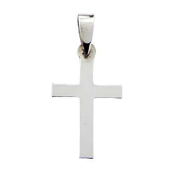 Plain And Fine Sterling Silver Cross Pendant by BeYindi 