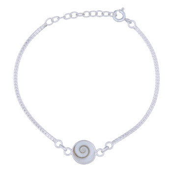Sterling 925 Snake Chain Bracelet With Shiva Eye Charm by BeYindi 