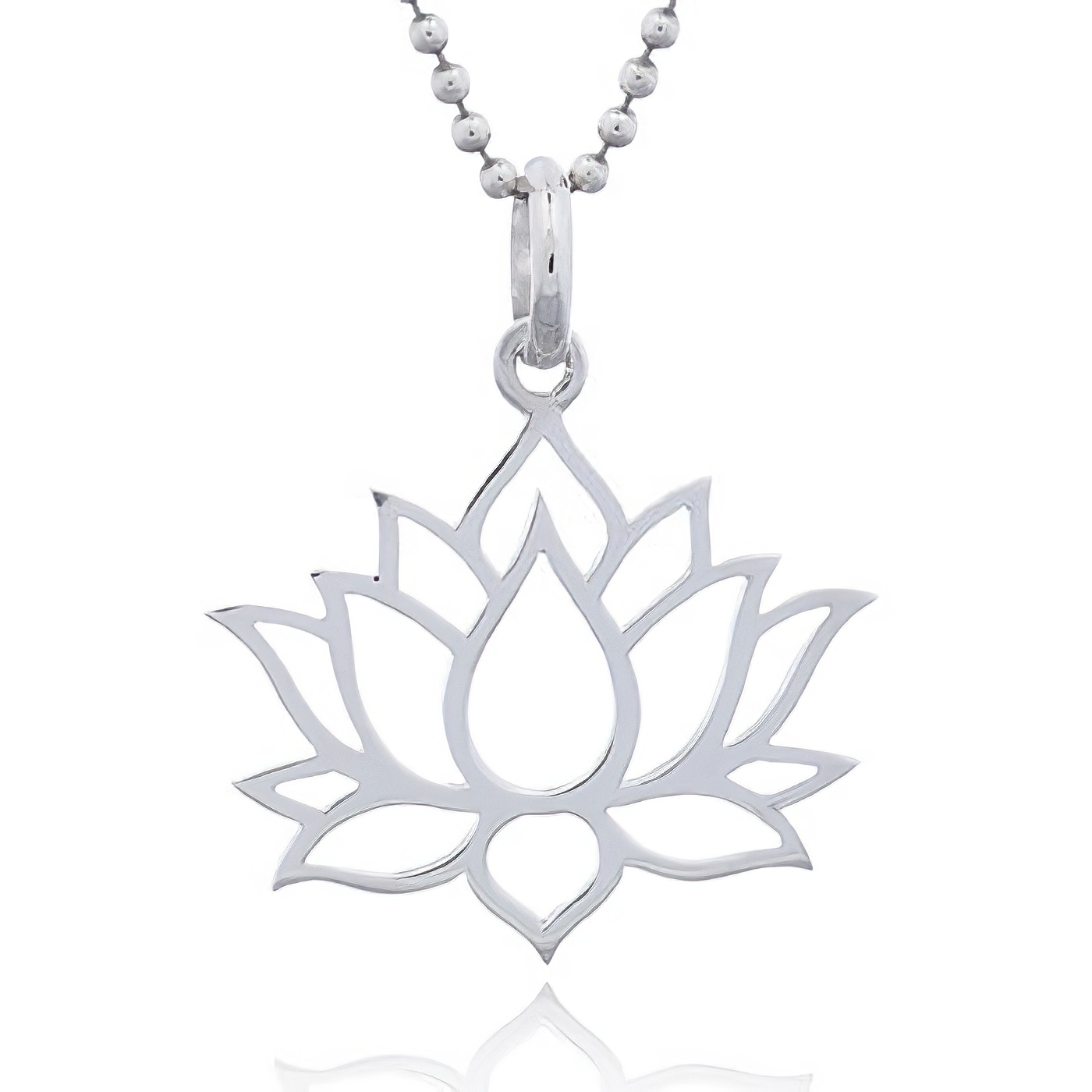 Sterling Silver Lotus Flower Pendant by BeYindi 