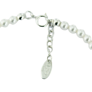 Swarovski Crystal Pearl Bracelet Polished Silver Peace Charm by BeYindi 3
