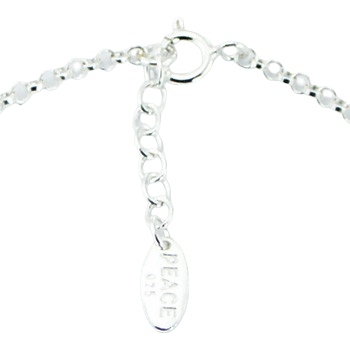 Plain Silver Sideways Cross Charm Bracelet Rolo Chain by BeYindi 3