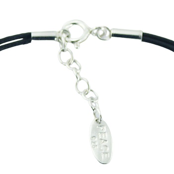 Leather Bracelet Polished Sterling Silver All-seeing Eye & Beads by BeYindi 3