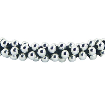 Handcrafted Macrame Bracelet Covered with Silver Beads by BeYindi 2