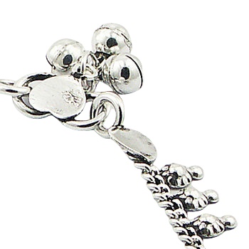 Adorable Puffed Flowers Fancy Sterling Silver Anklet Chain by BeYindi 2