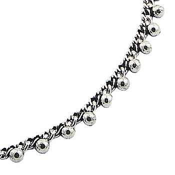 Sterling Silver Highly Polished Spheres Chic Anklet Chain by BeYindi 2