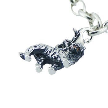 Intriguing Ornate Silver Chinese Zodiac Tiger Charm by BeYindi 