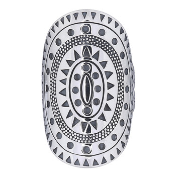 Mandala Sun Oxidized Silver 925 Ring by BeYindi 