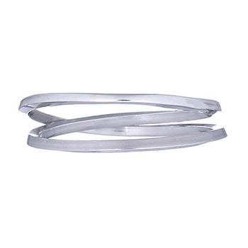 Continuous Double Loop Silver Ring by BeYindi 