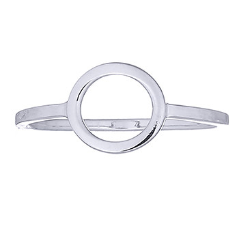 9mm Open Circle Silver Ring Square Shank by BeYindi 