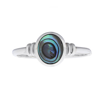 Abalone Shell In Oval 925 Silver Ring by BeYindi 